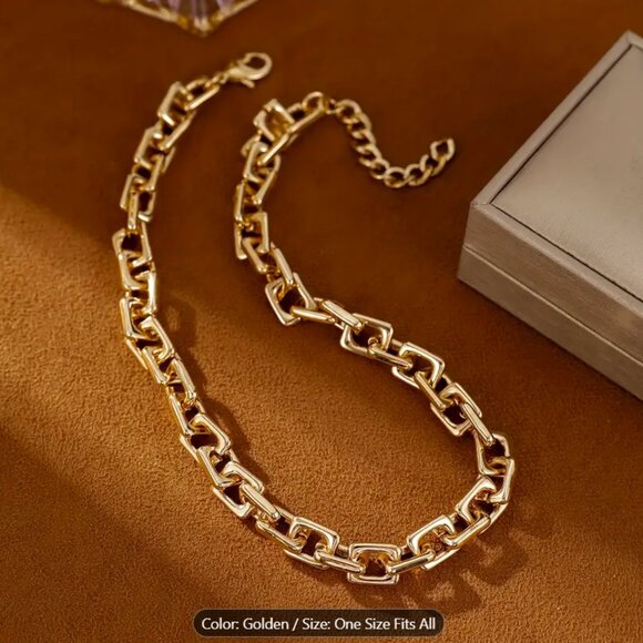 High Quality Luxurious Gold Plated  Geometry Fashion Necklace - Picture 3 of 7